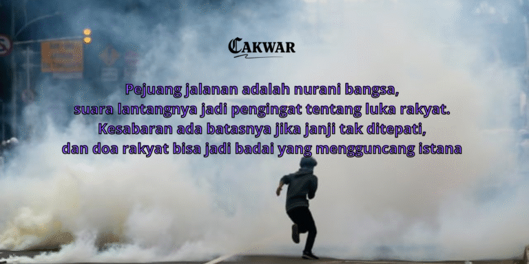 Doa untuk Pejuang Jalanan yang Suaranya Menggema di Hadapan Dewan
