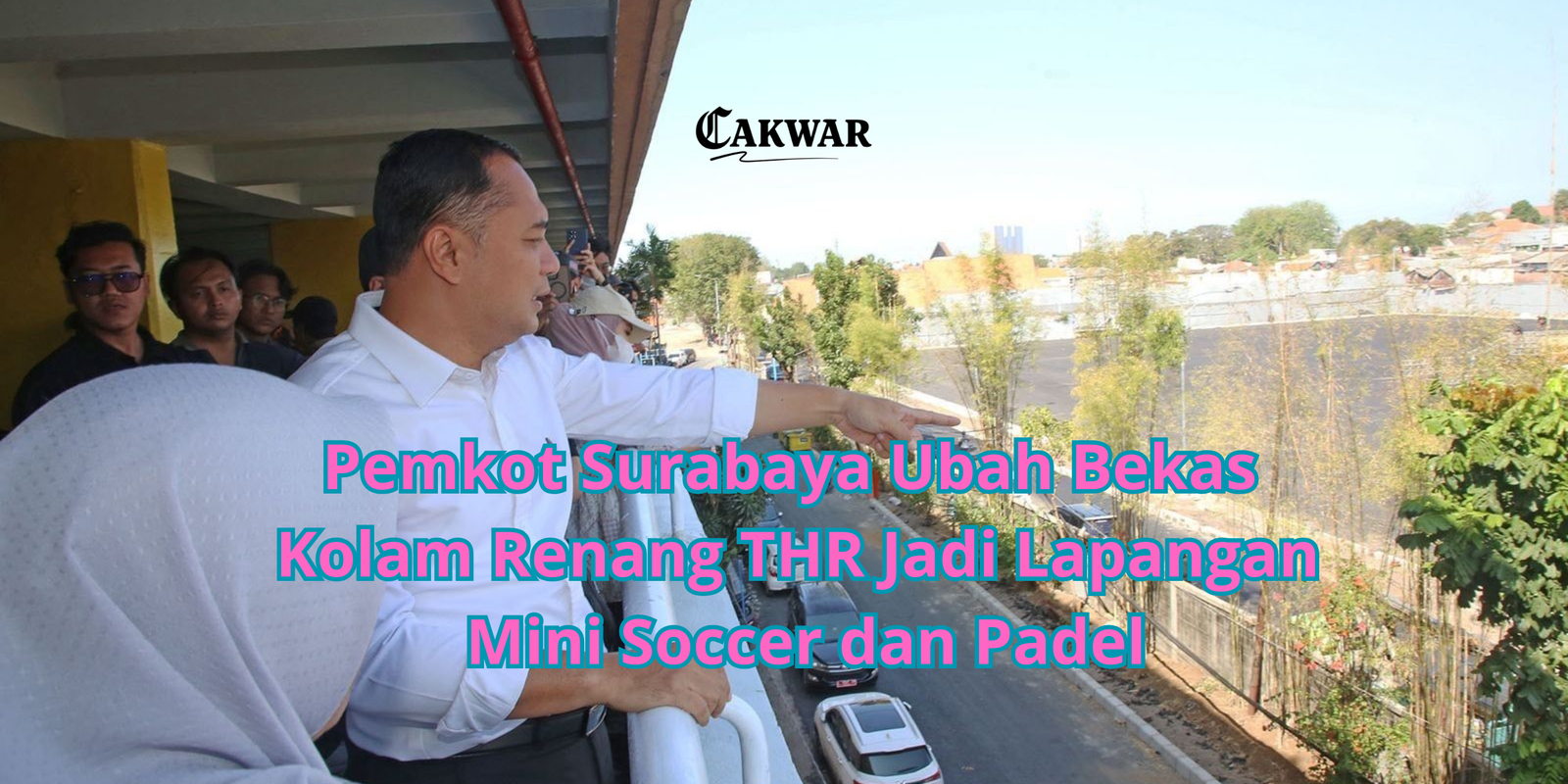 Pemkot Surabaya Ubah Bekas Kolam Renang THR Jadi Lapangan Mini Soccer dan Padel