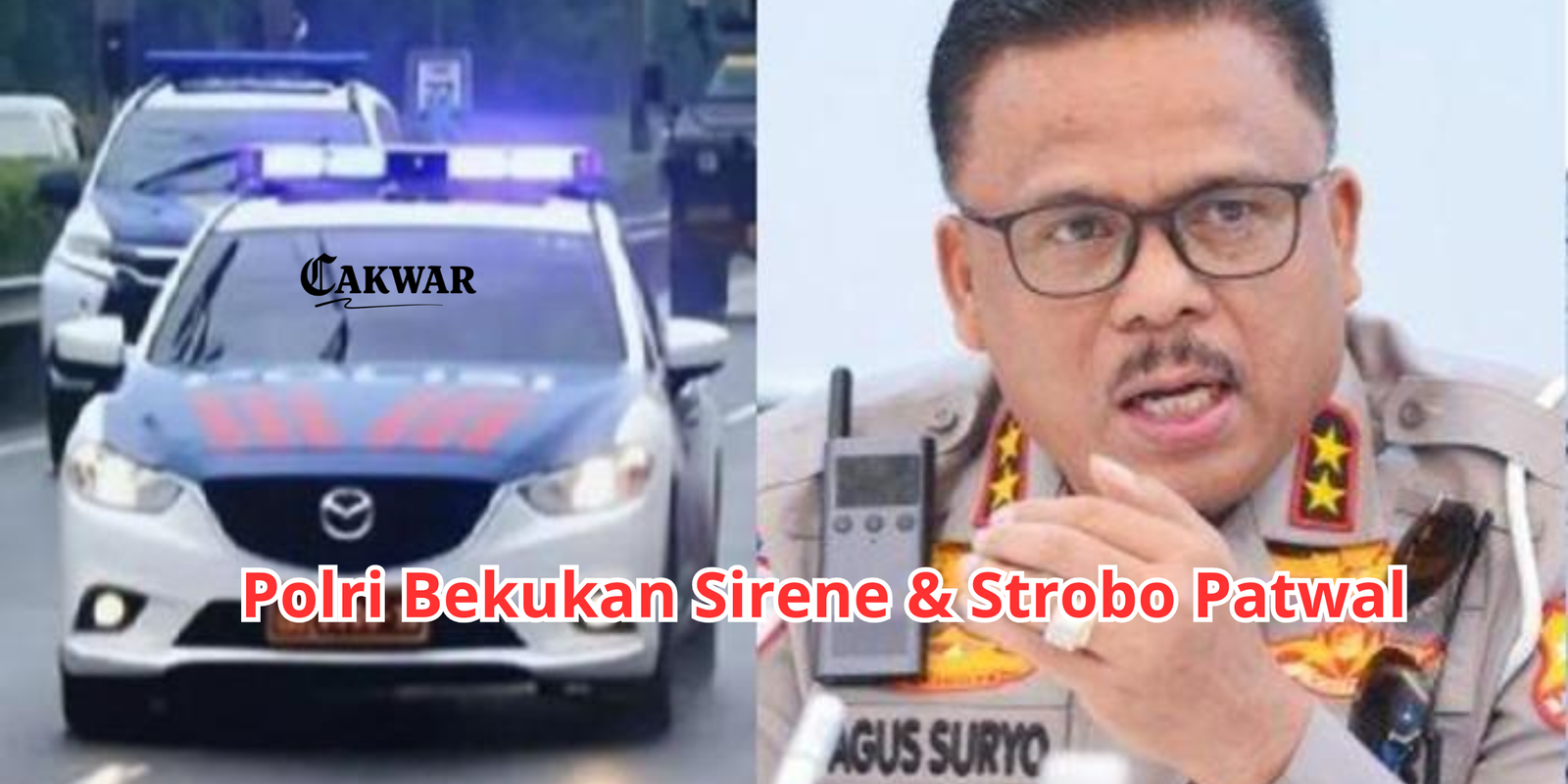 Polri Bekukan Sirene & Strobo Patwal Suara dan Lampu Mengganggu