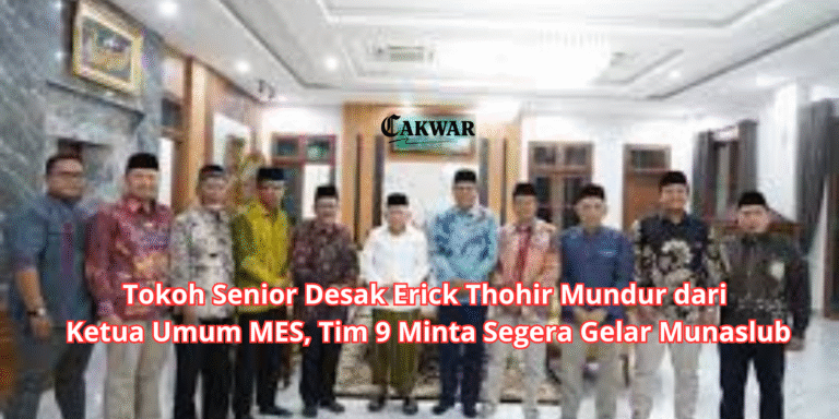 Tokoh Senior Desak Erick Thohir Mundur dari Ketua Umum MES, Tim 9 Minta Segera Gelar Munaslub