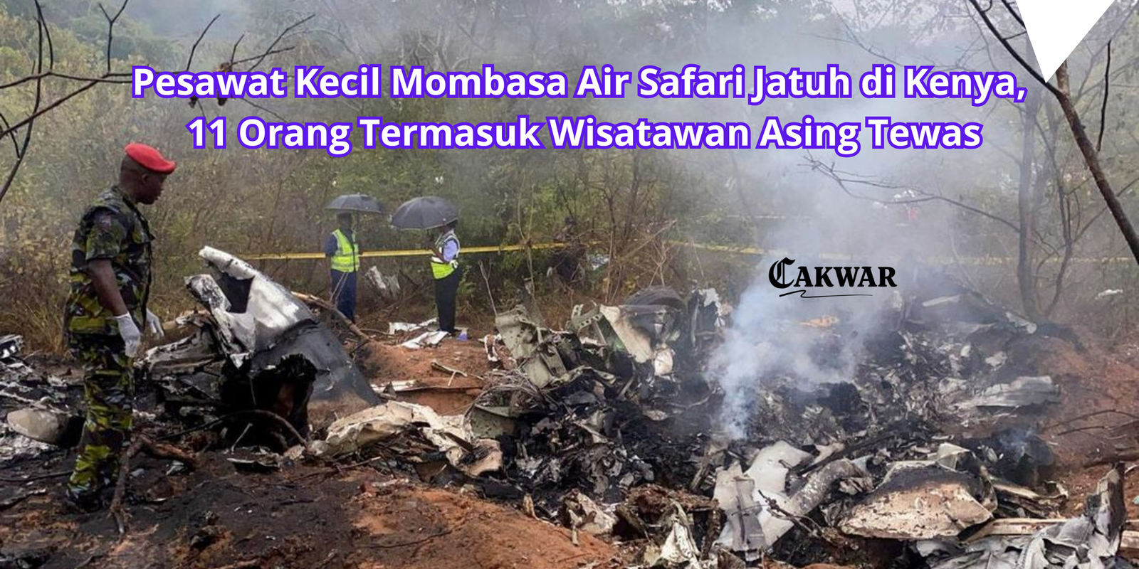 Pesawat Kecil Mombasa Air Safari Jatuh di Kenya, 11 Orang Termasuk Wisatawan Asing Tewas