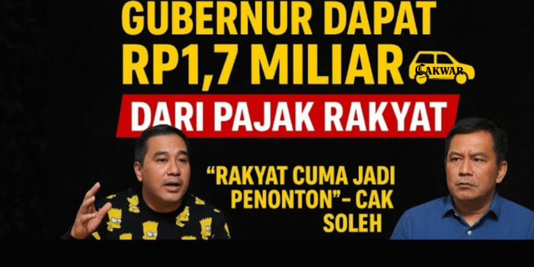 Gubernur Dapat Rp 1,7 Miliar/Bulan dari Pajak Kendaraan — Rakyat Cuma Jadi Penonton!