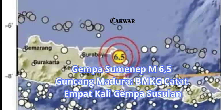 Gempa Sumenep M 6,5 Guncang Madura: BMKG Catat Empat Kali Gempa Susulan