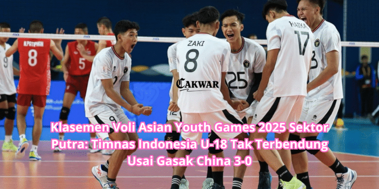 Klasemen Voli Asian Youth Games 2025 Sektor Putra: Timnas Indonesia U-18 Tak Terbendung Usai Gasak China 3-0