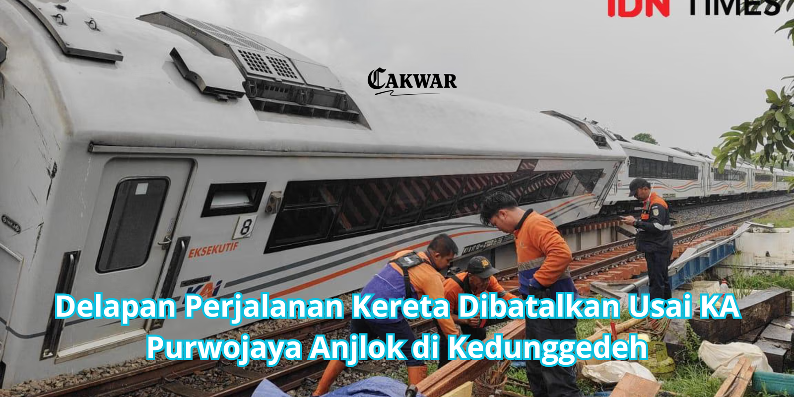 Delapan Perjalanan Kereta Dibatalkan Usai KA Purwojaya Anjlok di Kedunggedeh