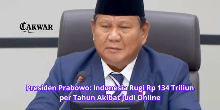 Presiden Prabowo: Indonesia Rugi Rp 134 Triliun per Tahun Akibat Judi Online