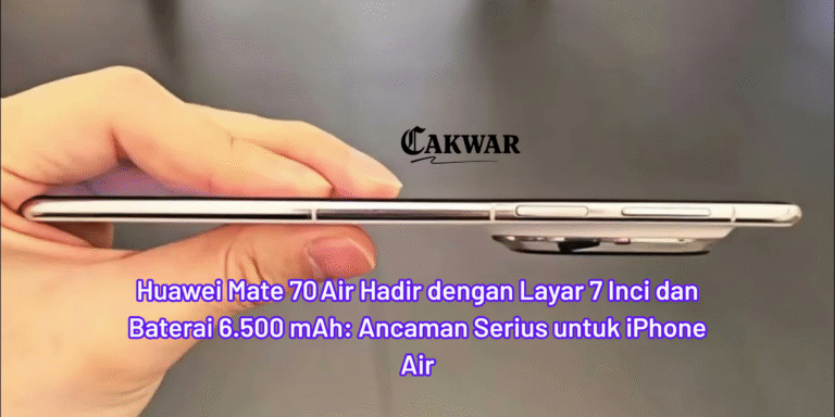 Huawei Mate 70 Air Hadir dengan Layar 7 Inci dan Baterai 6.500 mAh: Ancaman Serius untuk iPhone Air