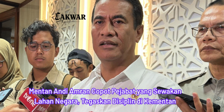 Mentan Andi Amran Copot Pejabat yang Sewakan Lahan Negara, Tegaskan Disiplin di Kementan