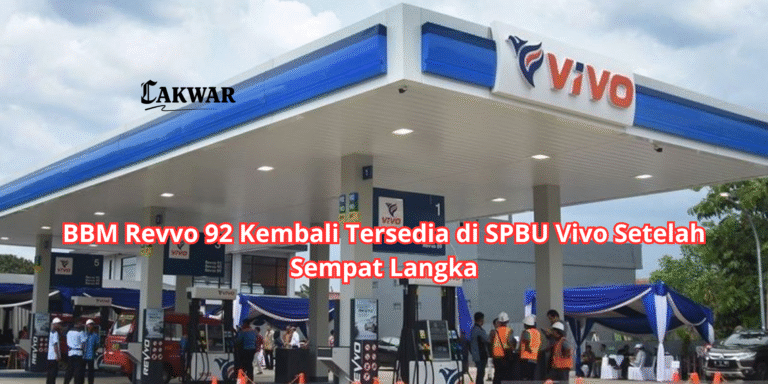 BBM Revvo 92 Kembali Tersedia di SPBU Vivo Setelah Sempat Langka