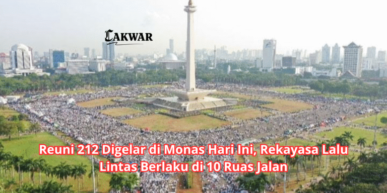 Reuni 212 Digelar di Monas Hari Ini, Rekayasa Lalu Lintas Berlaku di 10 Ruas Jalan