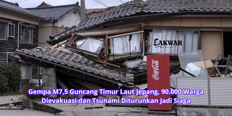 Gempa M7,5 Guncang Timur Laut Jepang, 90.000 Warga Dievakuasi dan Tsunami Diturunkan Jadi Siaga