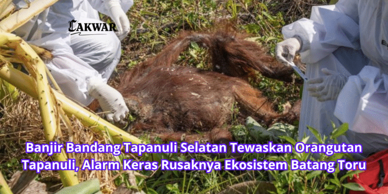 Banjir Bandang Tapanuli Selatan Tewaskan Orangutan Tapanuli, Alarm Keras Rusaknya Ekosistem Batang Toru