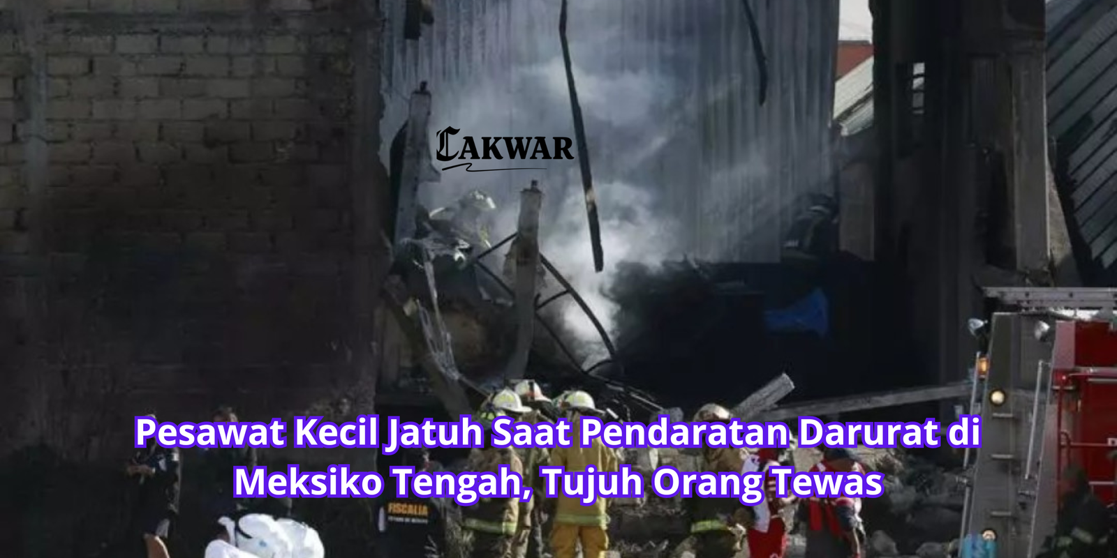 Pesawat Kecil Jatuh Saat Pendaratan Darurat di Meksiko Tengah, Tujuh Orang Tewas