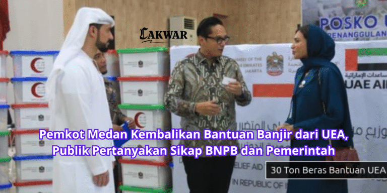 Pemkot Medan Kembalikan Bantuan Banjir dari UEA, Publik Pertanyakan Sikap BNPB dan Pemerintah