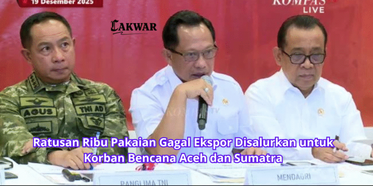 Ratusan Ribu Pakaian Gagal Ekspor Disalurkan untuk Korban Bencana Aceh dan Sumatra