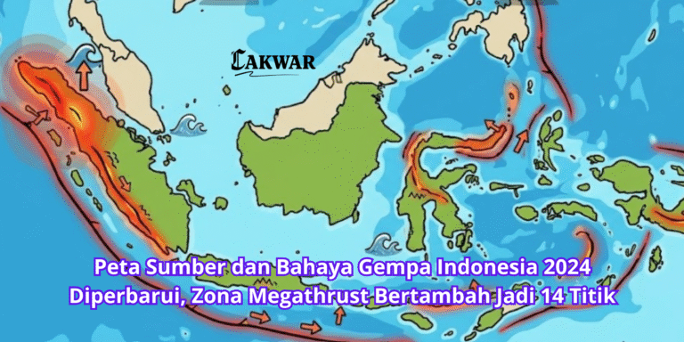 Peta Sumber dan Bahaya Gempa Indonesia 2024 Diperbarui, Zona Megathrust Bertambah Jadi 14 Titik