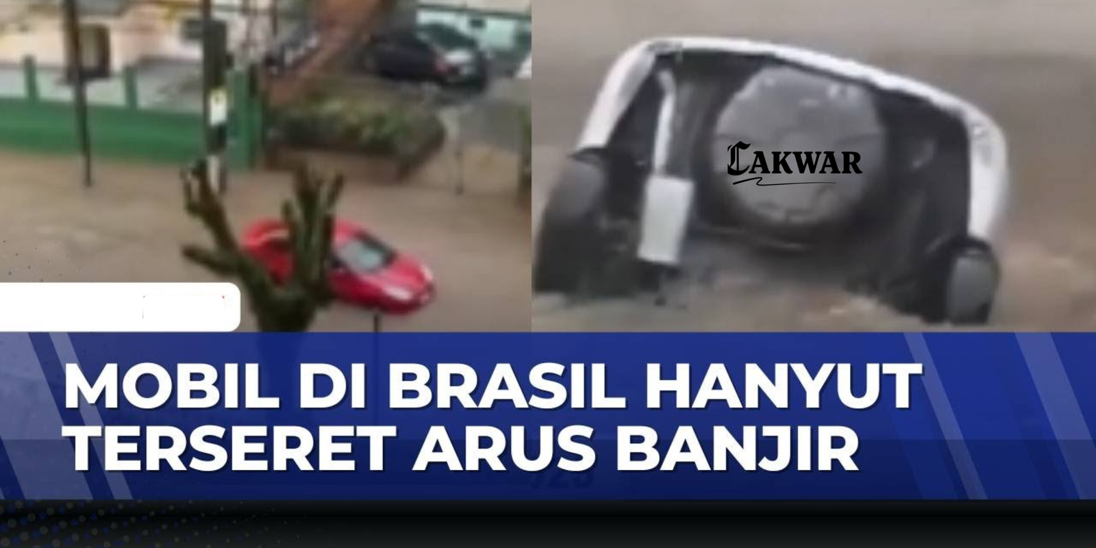 Mobil Terbalik dan Hanyut Saat Banjir Terjang Petropolis Brasil, Sirene Darurat Diaktifkan