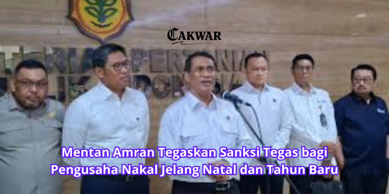 Mentan Amran Tegaskan Sanksi Tegas bagi Pengusaha Nakal Jelang Natal dan Tahun Baru