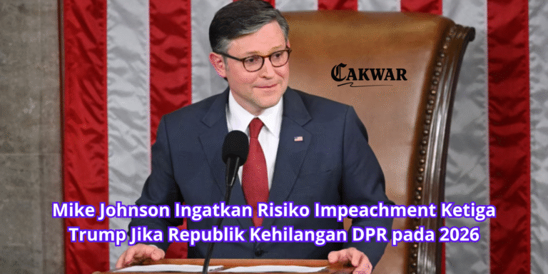 Mike Johnson Ingatkan Risiko Impeachment Ketiga Trump Jika Republik Kehilangan DPR pada 2026