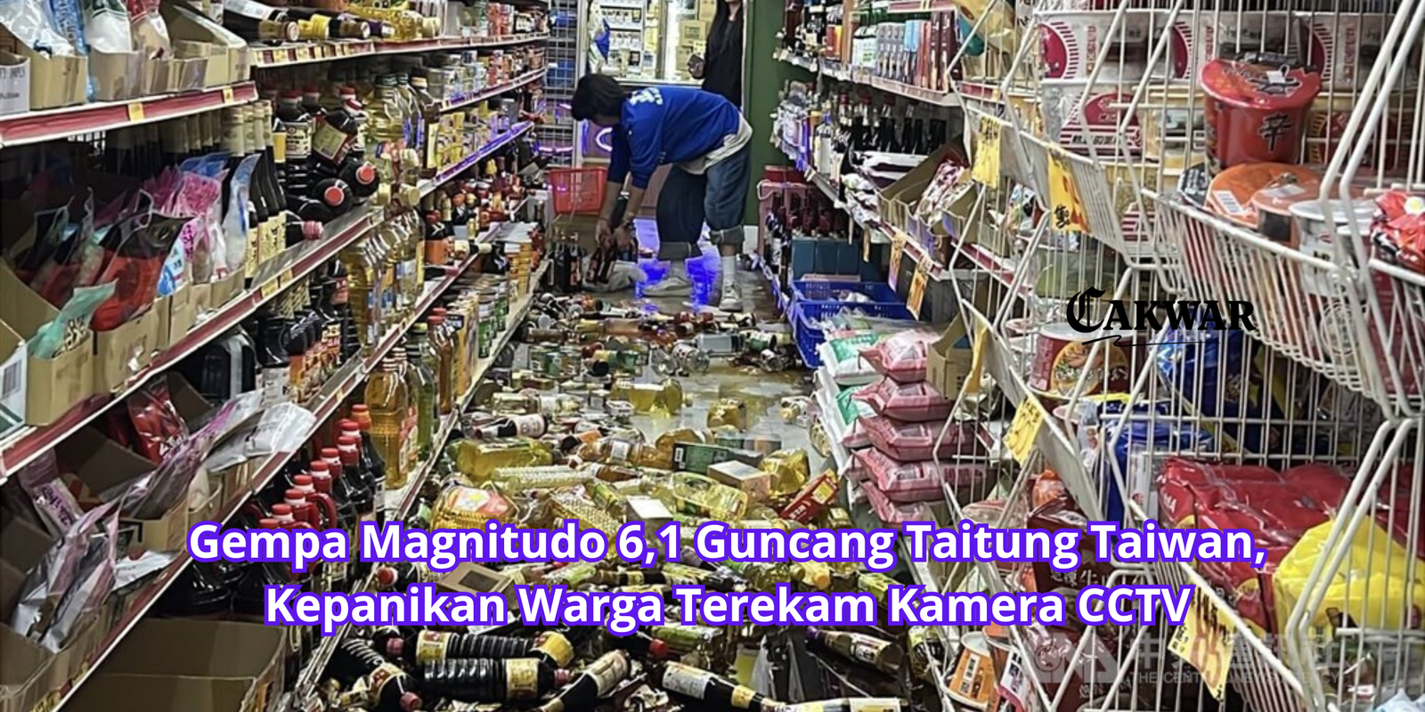Gempa Magnitudo 6,1 Guncang Taitung Taiwan, Kepanikan Warga Terekam Kamera CCTV