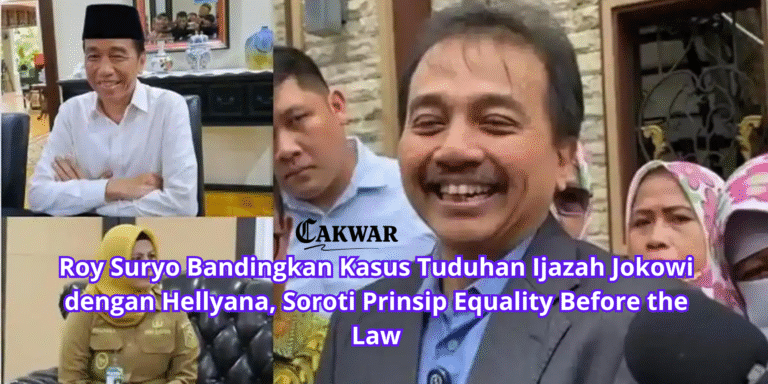 Roy Suryo Bandingkan Kasus Tuduhan Ijazah Jokowi dengan Hellyana, Soroti Prinsip Equality Before the Law