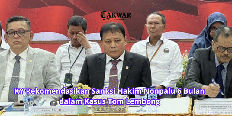 KY Rekomendasikan Sanksi Hakim Nonpalu 6 Bulan dalam Kasus Tom Lembong