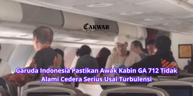 Garuda Indonesia Pastikan Awak Kabin GA 712 Tidak Alami Cedera Serius Usai Turbulensi