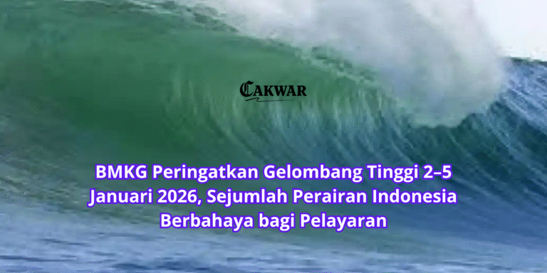BMKG Peringatkan Gelombang Tinggi 2–5 Januari 2026, Sejumlah Perairan Indonesia Berbahaya bagi Pelayaran
