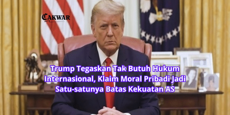 Trump Tegaskan Tak Butuh Hukum Internasional, Klaim Moral Pribadi Jadi Satu-satunya Batas Kekuatan AS