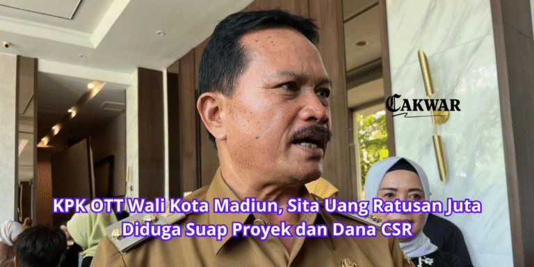 KPK OTT Wali Kota Madiun, Sita Uang Ratusan Juta Diduga Suap Proyek dan Dana CSR