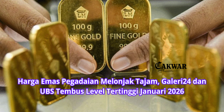 Harga Emas Pegadaian Melonjak Tajam, Galeri24 dan UBS Tembus Level Tertinggi Januari 2026