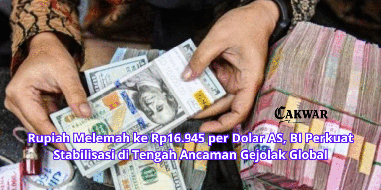 Rupiah Melemah ke Rp16.945 per Dolar AS, BI Perkuat Stabilisasi di Tengah Ancaman Gejolak Global