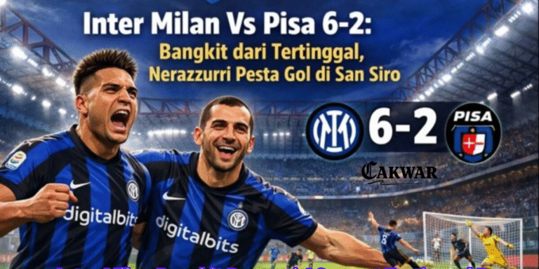Inter Milan Bangkit Dramatis! Sempat Tertinggal Dua Gol, Nerazzurri Hajar Pisa 6-2 di San Siro