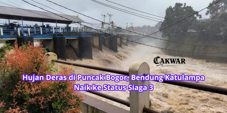 Hujan Deras di Puncak Bogor, Bendung Katulampa Naik ke Status Siaga 3