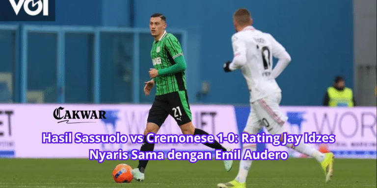 Hasil Sassuolo vs Cremonese 1-0: Rating Jay Idzes Nyaris Sama dengan Emil Audero