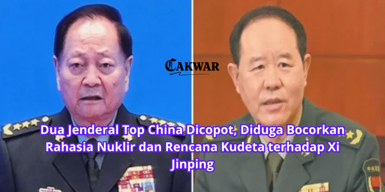 Dua Jenderal Top China Dicopot, Diduga Bocorkan Rahasia Nuklir dan Rencana Kudeta terhadap Xi Jinping
