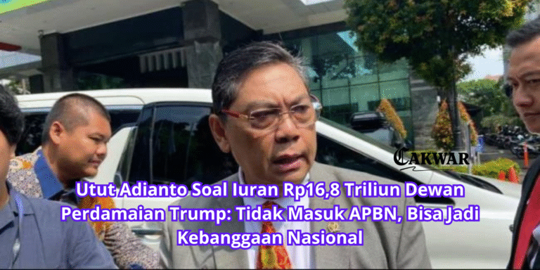 Utut Adianto Soal Iuran Rp16,8 Triliun Dewan Perdamaian Trump: Tidak Masuk APBN, Bisa Jadi Kebanggaan Nasional