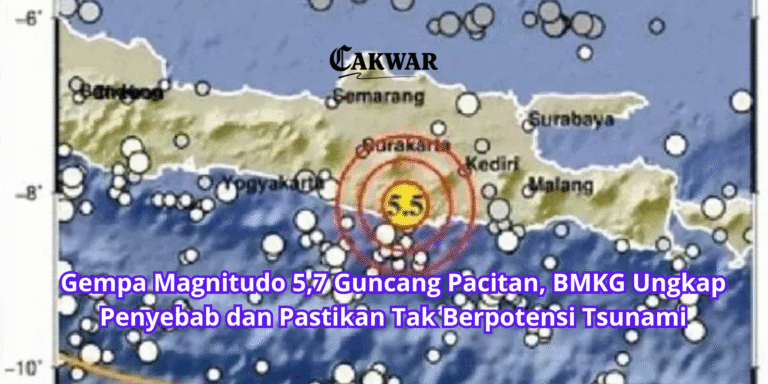 Gempa Magnitudo 5,7 Guncang Pacitan, BMKG Ungkap Penyebab dan Pastikan Tak Berpotensi Tsunami