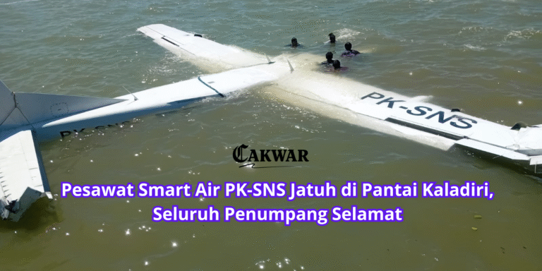 Pesawat Smart Air PK-SNS Jatuh di Pantai Kaladiri, Seluruh Penumpang Selamat