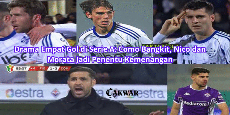 Drama Empat Gol di Serie A: Como Bangkit, Nico dan Morata Jadi Penentu Kemenangan