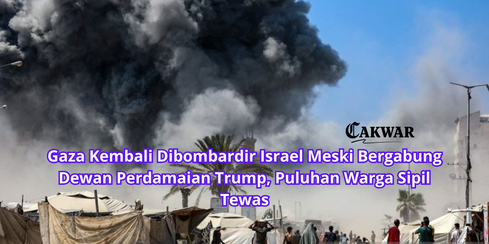 Gaza Kembali Dibombardir Israel Meski Bergabung Dewan Perdamaian Trump, Puluhan Warga Sipil Tewas