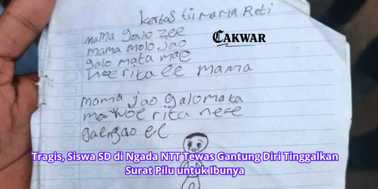 Tragis, Siswa SD di Ngada NTT Tewas Gantung Diri Tinggalkan Surat Pilu untuk Ibunya