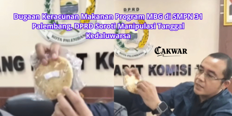 Dugaan Keracunan Makanan Program MBG di SMPN 31 Palembang, DPRD Soroti Manipulasi Tanggal Kedaluwarsa
