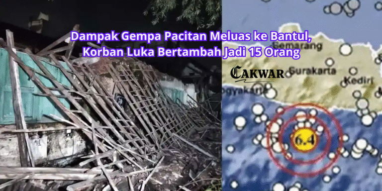 Dampak Gempa Pacitan Meluas ke Bantul, Korban Luka Bertambah Jadi 15 Orang