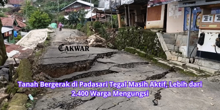 Tanah Bergerak di Padasari Tegal Masih Aktif, Lebih dari 2.400 Warga Mengungsi