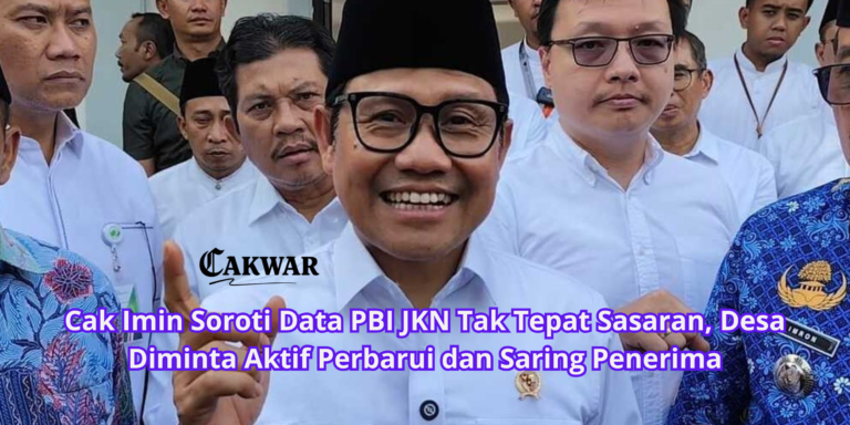 Cak Imin Soroti Data PBI JKN Tak Tepat Sasaran, Desa Diminta Aktif Perbarui dan Saring Penerima