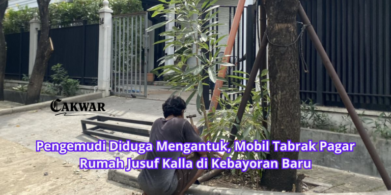 Pengemudi Diduga Mengantuk, Mobil Tabrak Pagar Rumah Jusuf Kalla di Kebayoran Baru