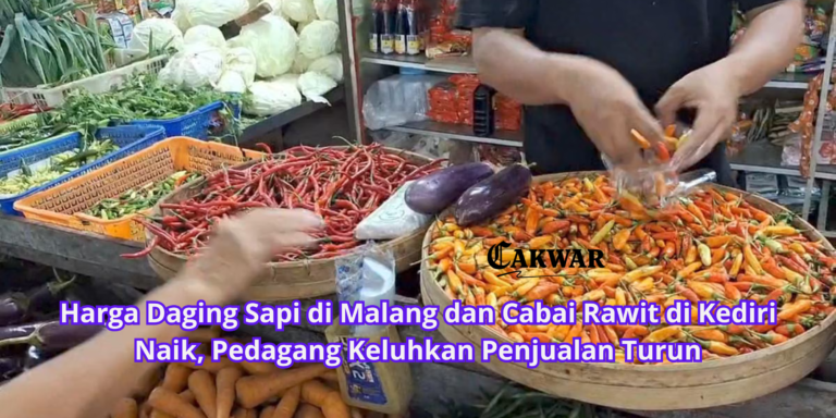 Harga Daging Sapi di Malang dan Cabai Rawit di Kediri Naik, Pedagang Keluhkan Penjualan Turun