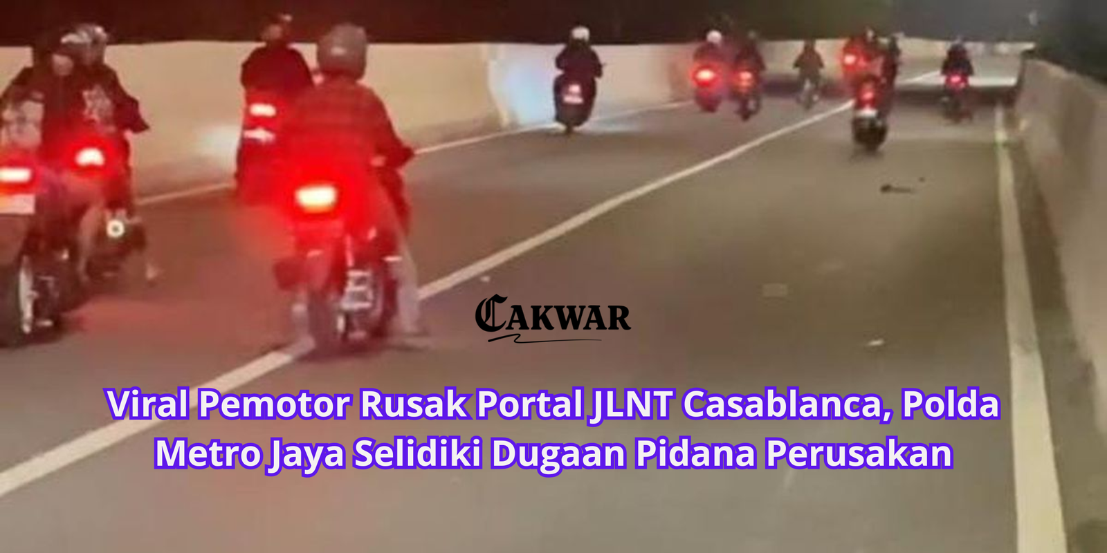 Viral Pemotor Rusak Portal JLNT Casablanca, Polda Metro Jaya Selidiki Dugaan Pidana Perusakan