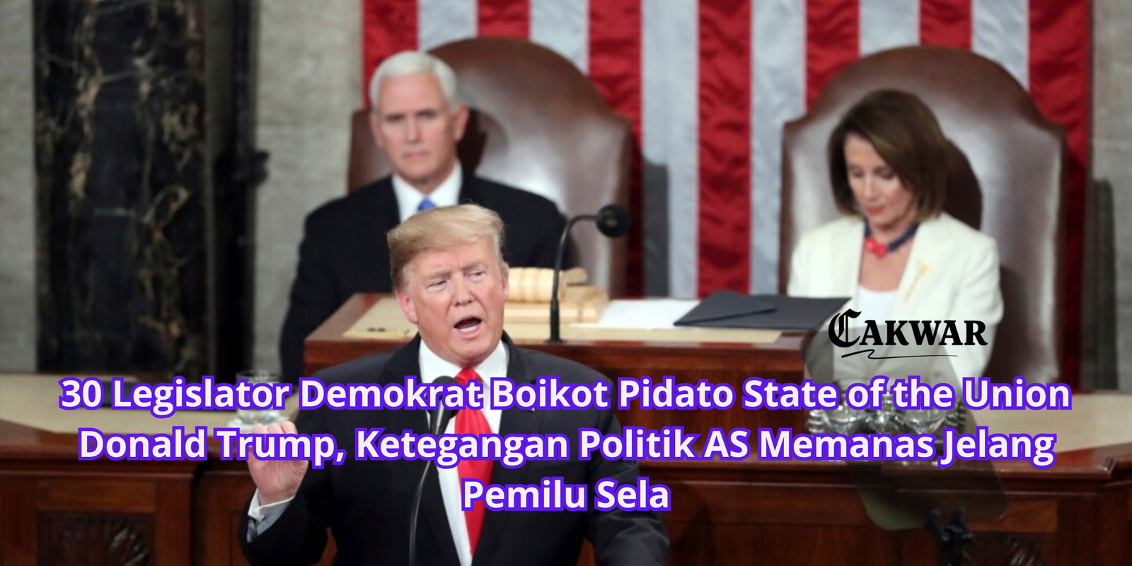 30 Legislator Demokrat Boikot Pidato State of the Union Donald Trump, Ketegangan Politik AS Memanas Jelang Pemilu Sela